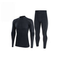 UTO High-Neck Wool Quick-Dry Men's Outdoor Sports Ski Base Layer Thermal Set